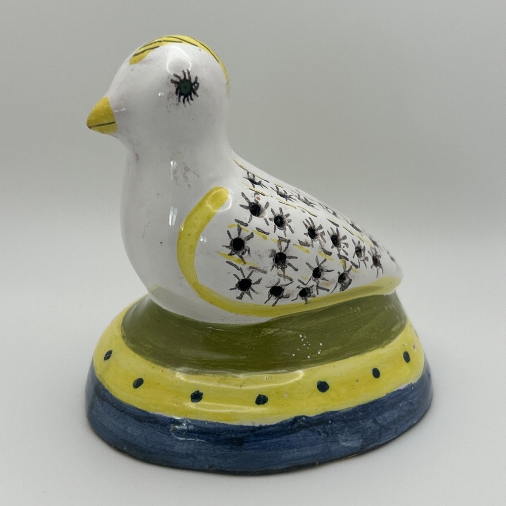 Vintage Redware Bird Pomander Made In Portugal Authorized Copie 4", C10